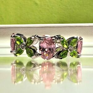 Pink & Green Styled Stones by Camille Lucie - Size 7.5